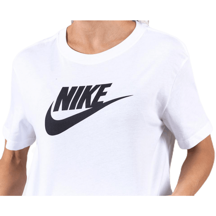 Essential Icon Crop Futura Tee White/Black