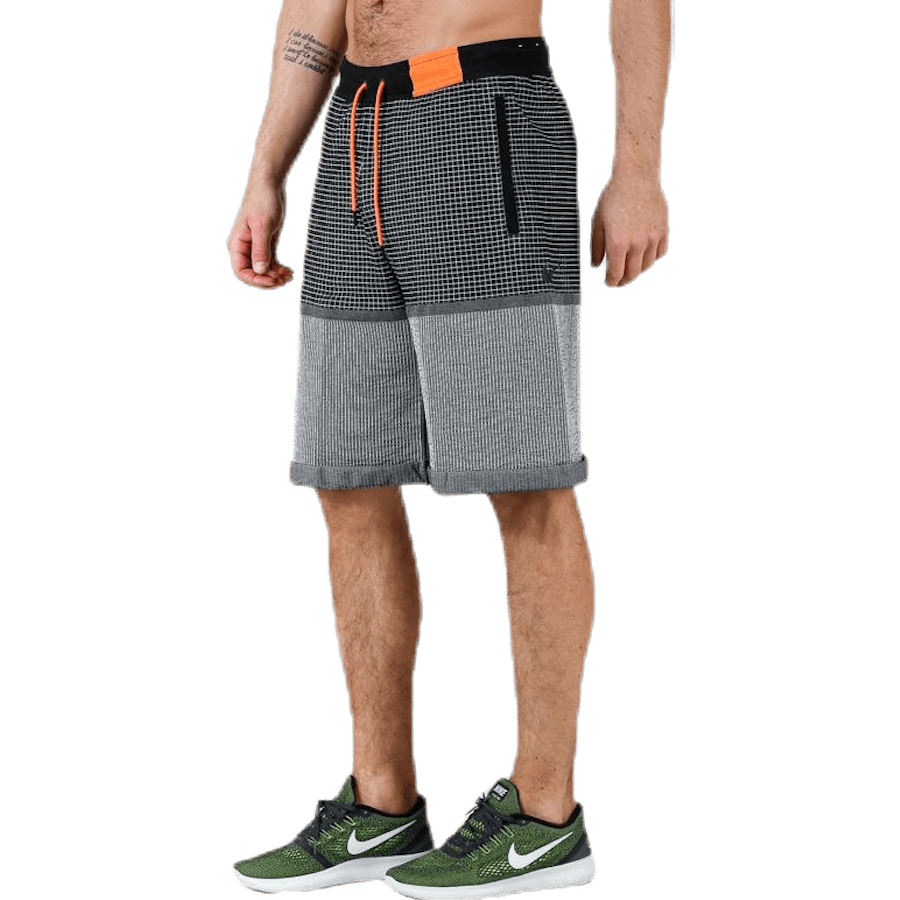 Short Tech Pack Grid Blanc/Noir