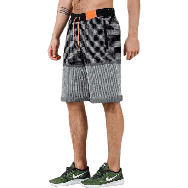 Short Tech Pack Grid Blanc/Noir