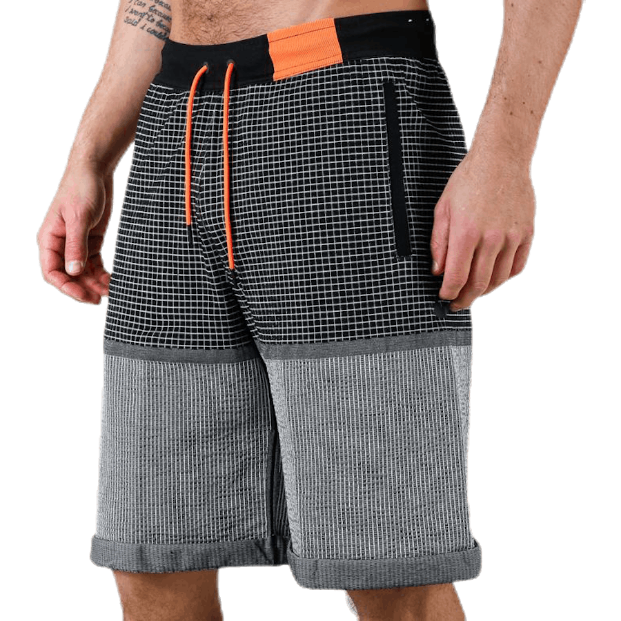 Short Tech Pack Grid Blanc/Noir