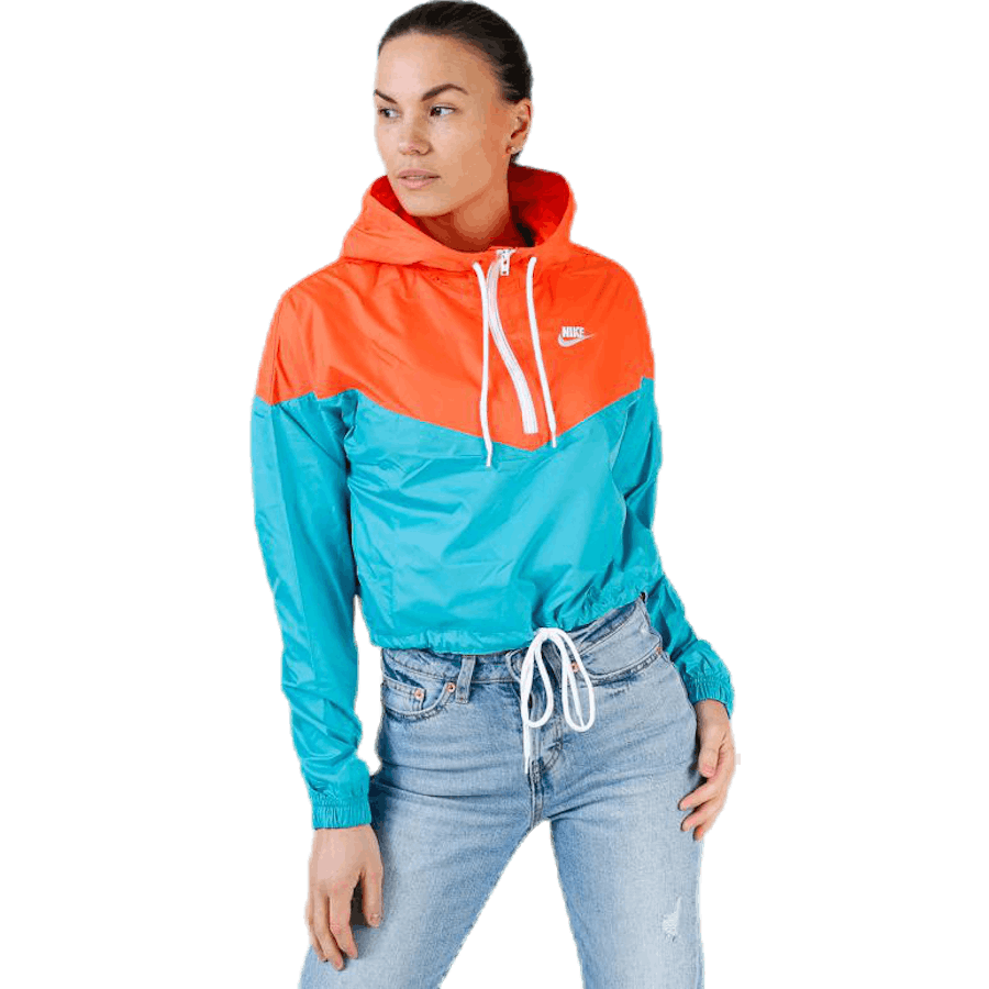 Heritage Windbreaker Jacket Orange/Turquoise