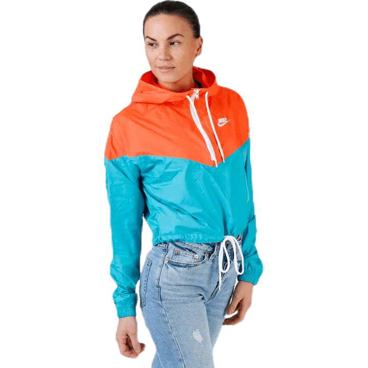 Heritage Windbreaker Jacket Orange/Turquoise
