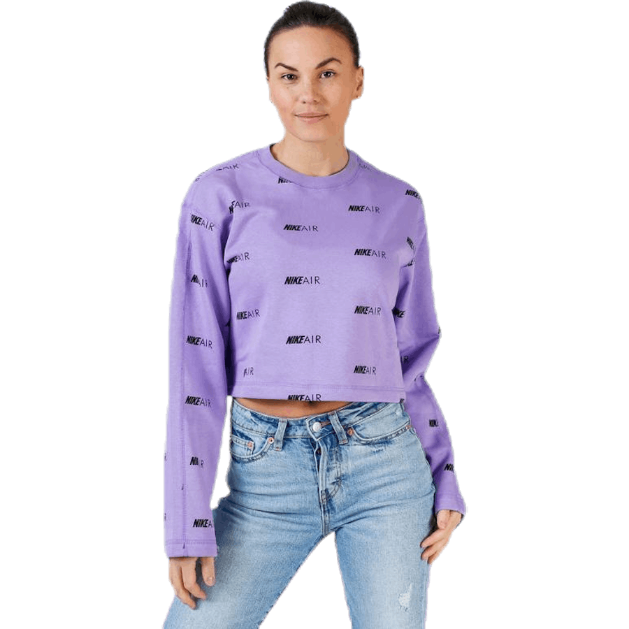 Air AOP Fleece Crew Purple