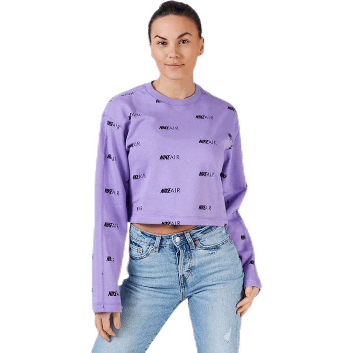 Air AOP Fleece Crew Purple