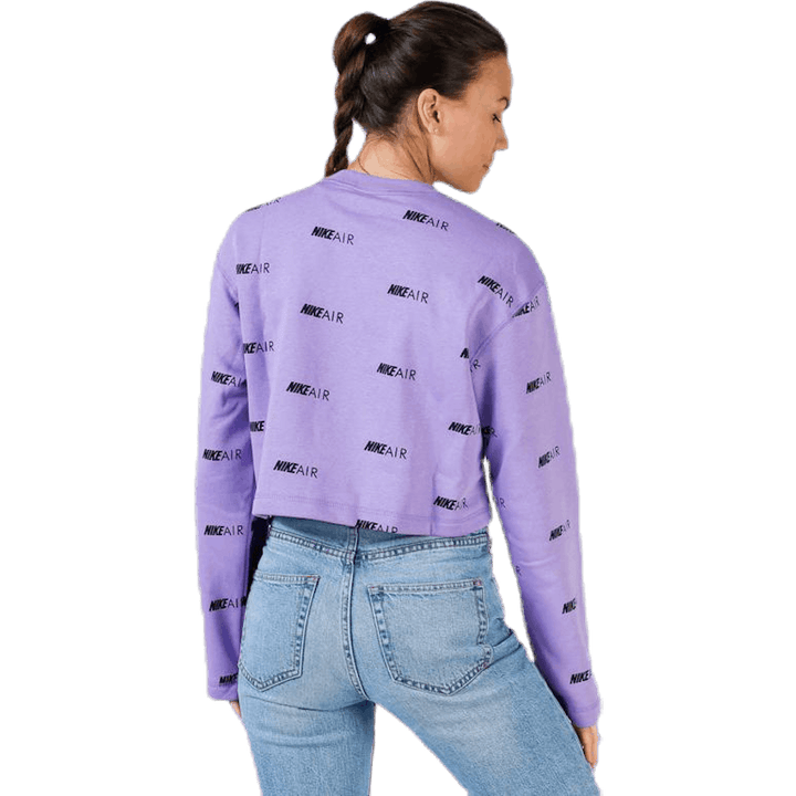 Air AOP Fleece Crew Purple