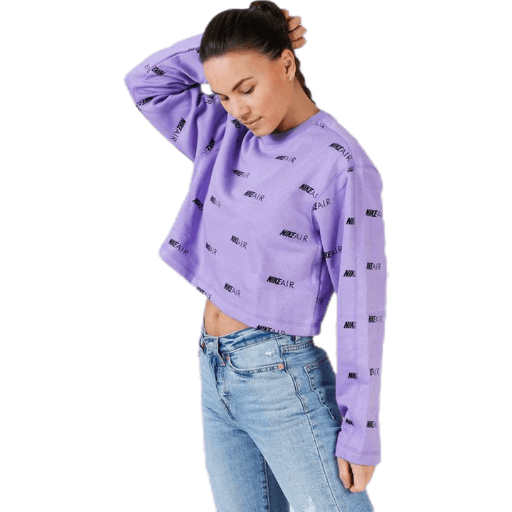 Air AOP Fleece Crew Purple