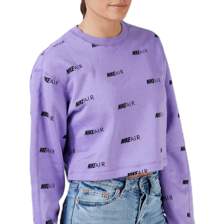 Air AOP Fleece Crew Purple