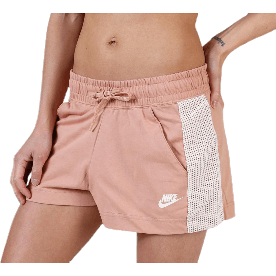 Short en maille rouge