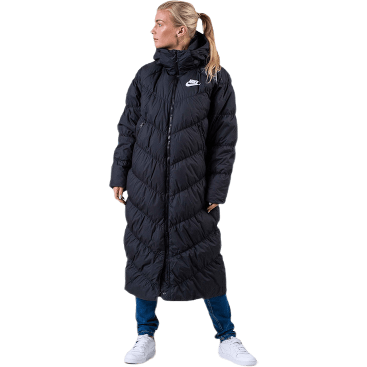 Nsw Down Jacket Long Parka White/Black