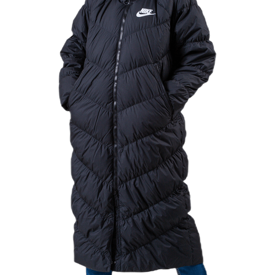 Nsw Down Jacket Long Parka White/Black