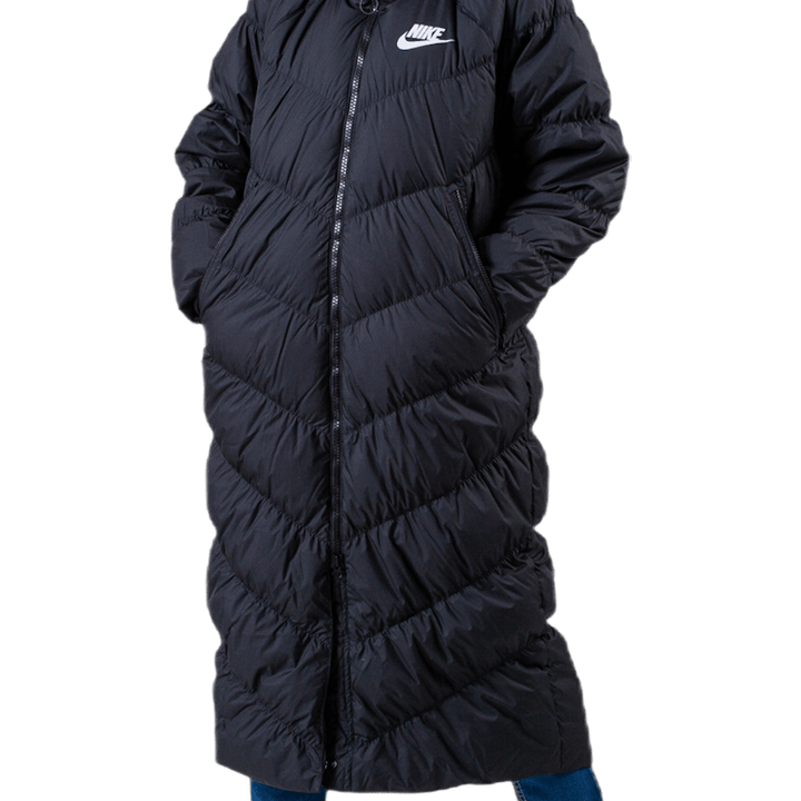 Nsw Down Jacket Long Parka White/Black