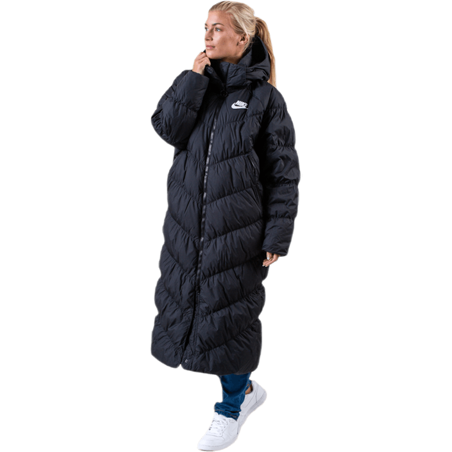 Nsw Down Jacket Long Parka White/Black