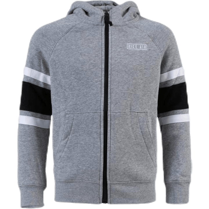 Boys Air Hoodie Front Zip White/Grey