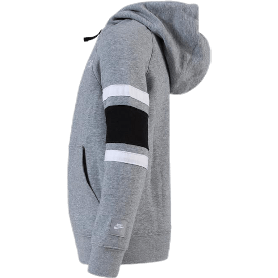 Boys Air Hoodie Front Zip White/Grey