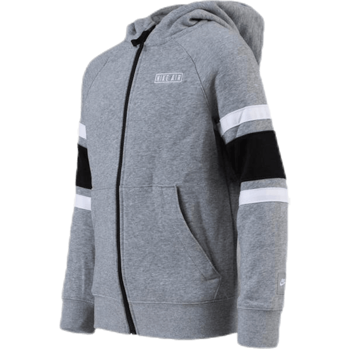 Boys Air Hoodie Front Zip White/Grey