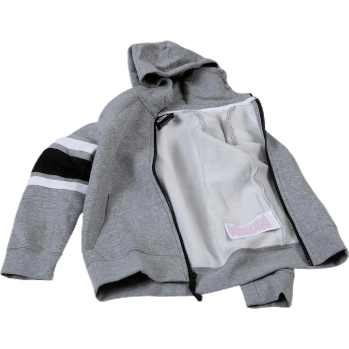 Boys Air Hoodie Front Zip White/Grey