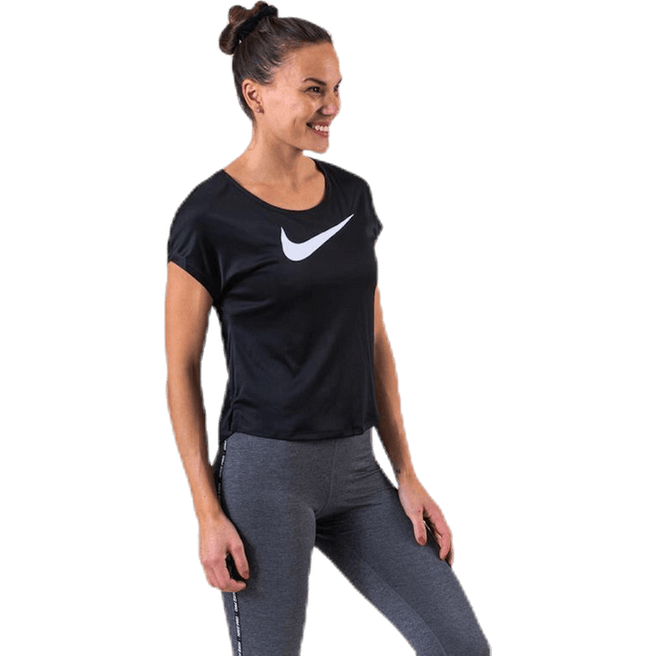 Swoosh Run Top SS White/Black