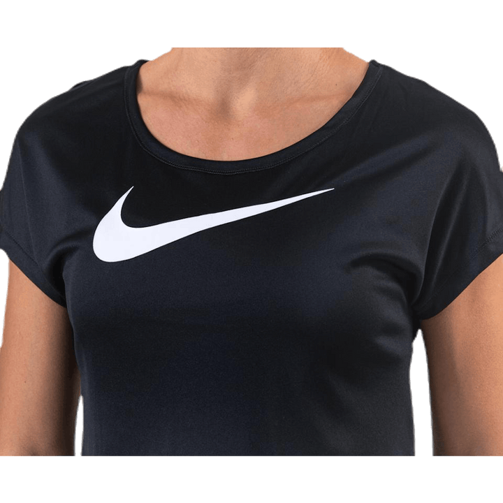 Swoosh Run Top SS White/Black
