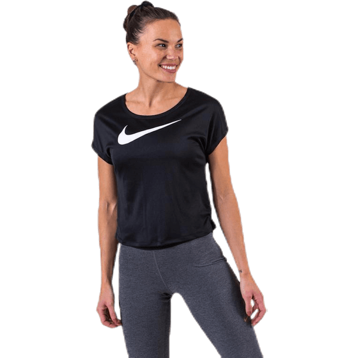 Swoosh Run Top SS White/Black