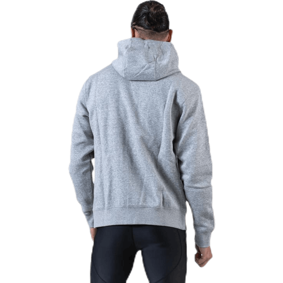 Sportswear Club Fleece Men's Full-Zip Hoodie DK GREY HEATHER/MATTE SILVER/WHITE