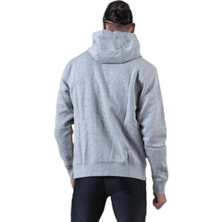 Sportswear Club Fleece Men's Full-Zip Hoodie DK GREY HEATHER/MATTE SILVER/WHITE