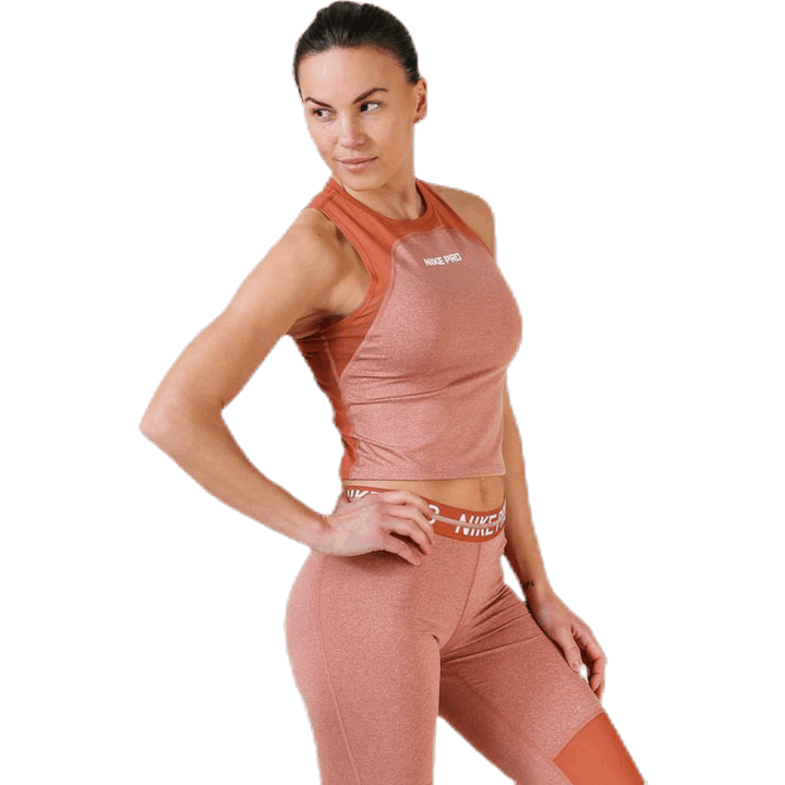 Heather Tank Pink/White