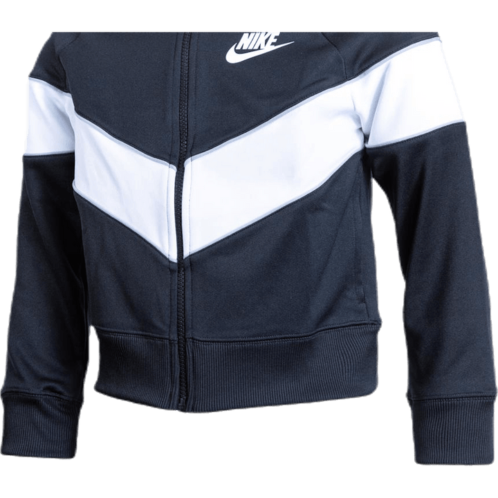 Girls Heritage Front Zip White/Black