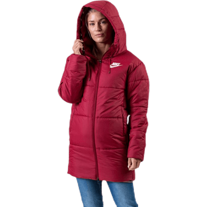 Nsw Padded Parka White/Red