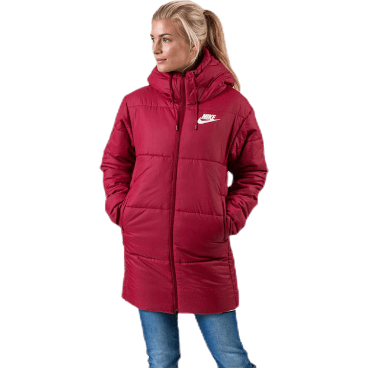 Nsw Padded Parka White/Red
