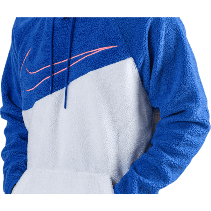 Swoosh Hoodie Fleece Blue/White