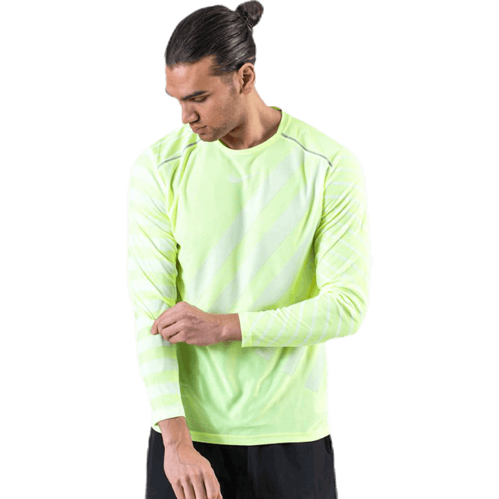 Tech Knit Cool LS White/Green