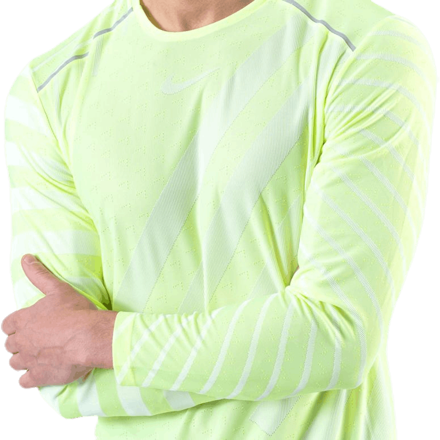 Tech Knit Cool LS White/Green