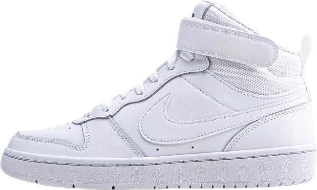 Court Borough Mid 2 Big Kids' Shoes WHITE/WHITE-WHITE