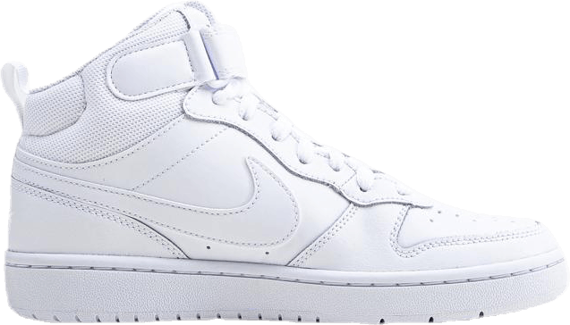 Court Borough Mid 2 Big Kids' Shoes WHITE/WHITE-WHITE