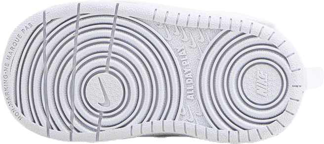 Buty Court Borough Mid 2 dla niemowląt i małych dzieci BIAŁY/BIAŁY-BIAŁY