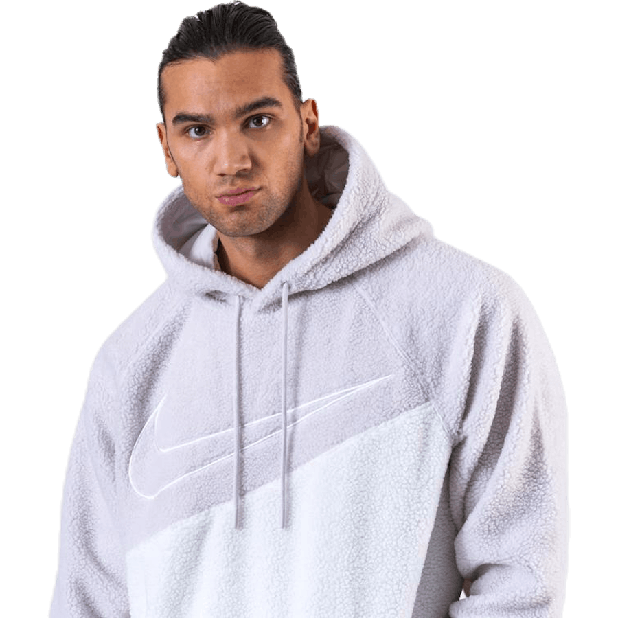Mikina s kapucí Swoosh Fleece White/Grey