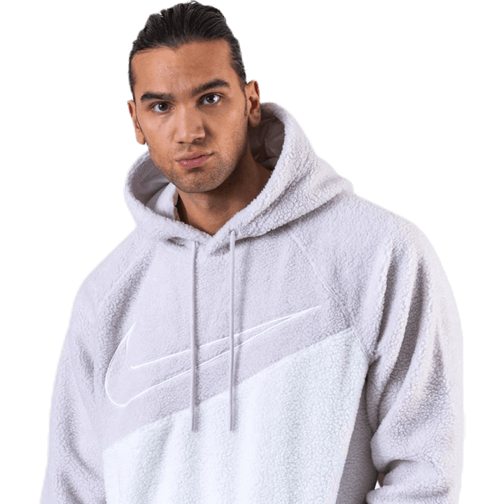 Mikina s kapucí Swoosh Fleece White/Grey