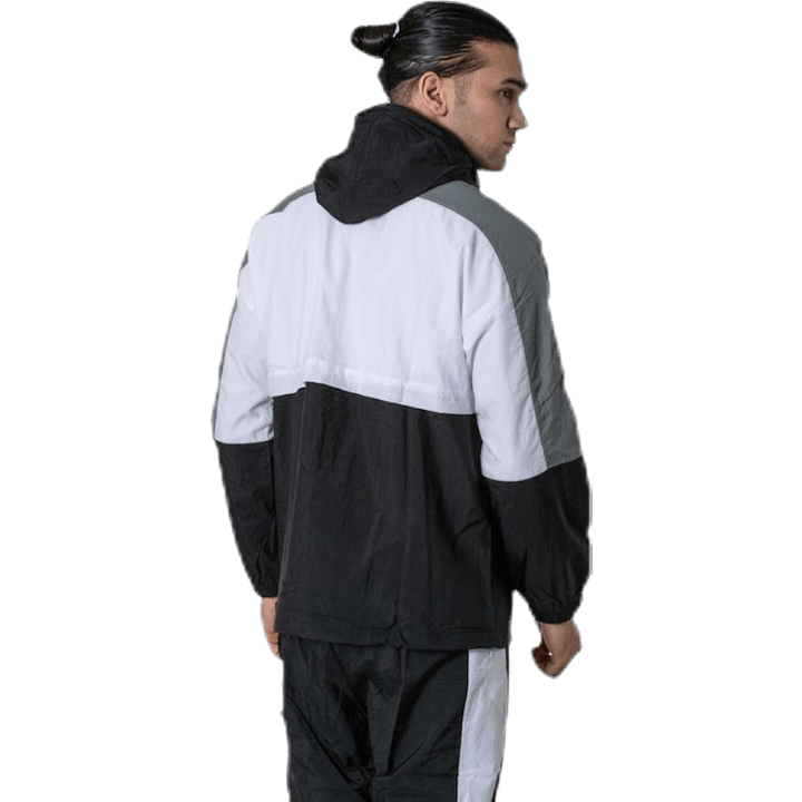 Hooded Woven White/Black