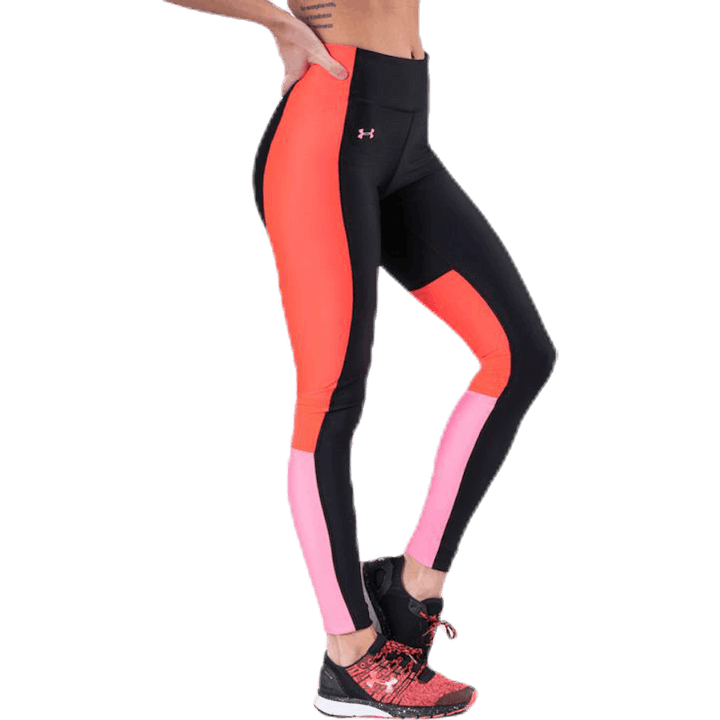 UA HG Armour Perforation Inset Leggings Black