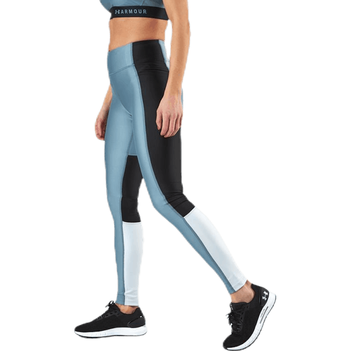 UA HG Armour Perforation Inset Leggings Turquoise