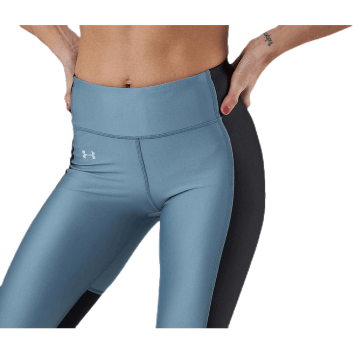 UA HG Armour Perforation Inset Leggings Turquoise