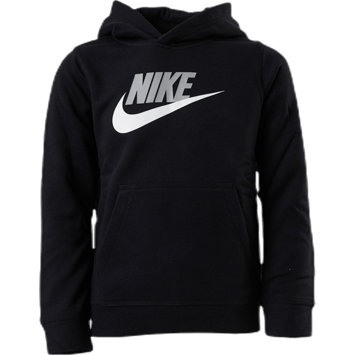 Sportswear Club Fleece Big Kids Pullover Hoodie BLACK/LT SMOKE GREY