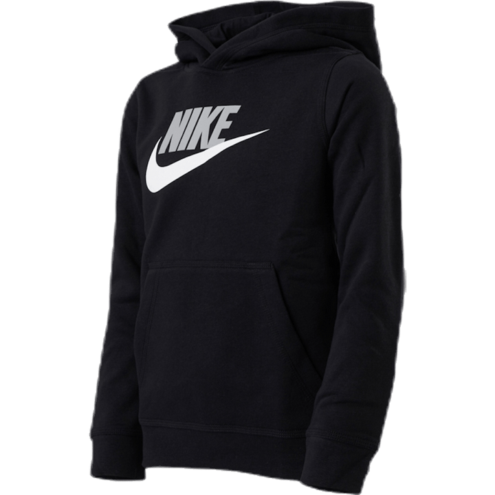 Sportswear Club Fleece Big Kids Pullover Hoodie BLACK/LT SMOKE GREY