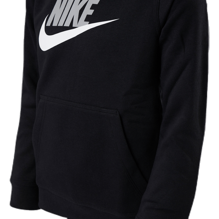 Sportswear Club Fleece Big Kids Pullover Hoodie BLACK/LT SMOKE GREY