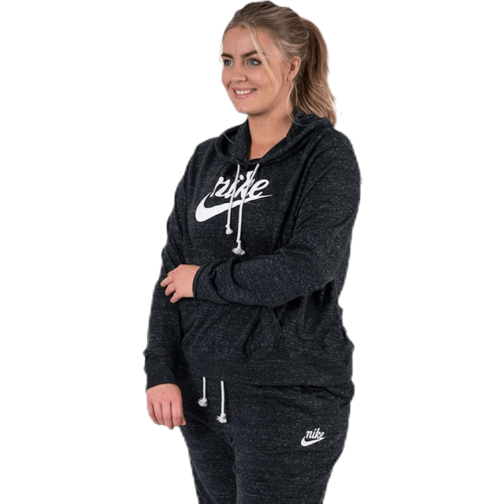 Felpa con cappuccio Gym Vintage Plus Nero