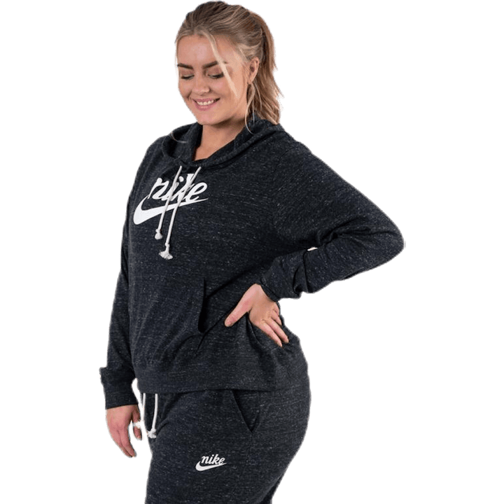 Felpa con cappuccio Gym Vintage Plus Nero