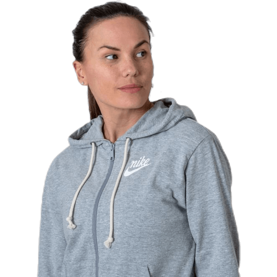 Sweat-shirt vintage Nsw Gym gris à fermeture éclair intégrale