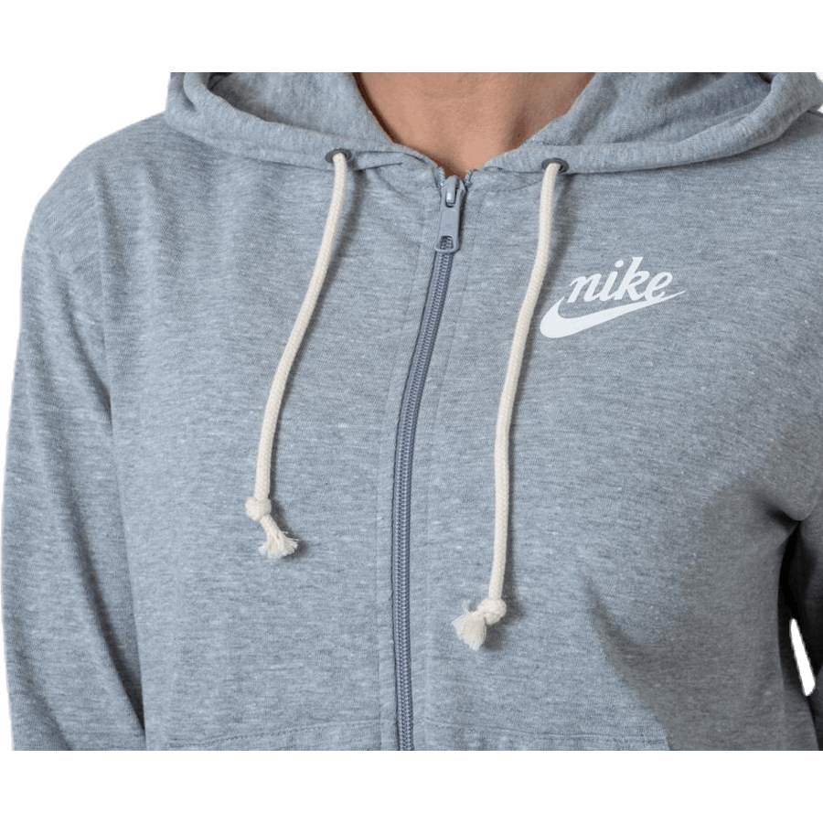 Sweat-shirt vintage Nsw Gym gris à fermeture éclair intégrale