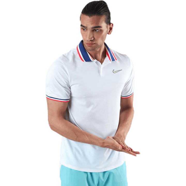Court Slam Polo White/Green