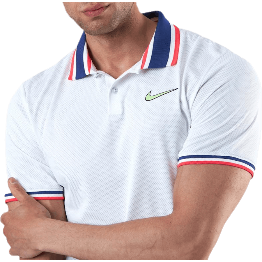 Court Slam Polo White/Green